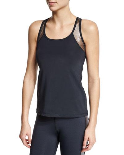 Metallic-insert Fitted Athletic Tank