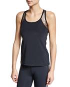 Metallic-insert Fitted Athletic Tank