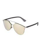 Rimless Acetate/metal Aviator