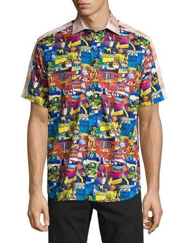 Route 66 Trim-fit Printed Short-sleeve Sport