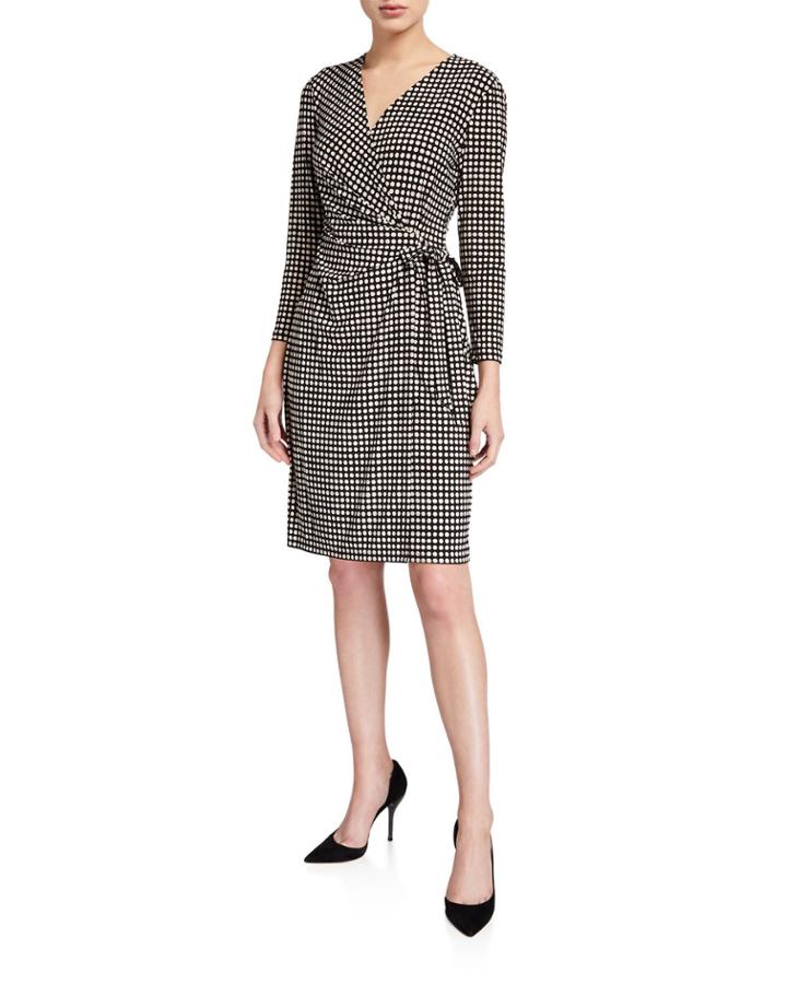 Pearly Dot Wrap Dress