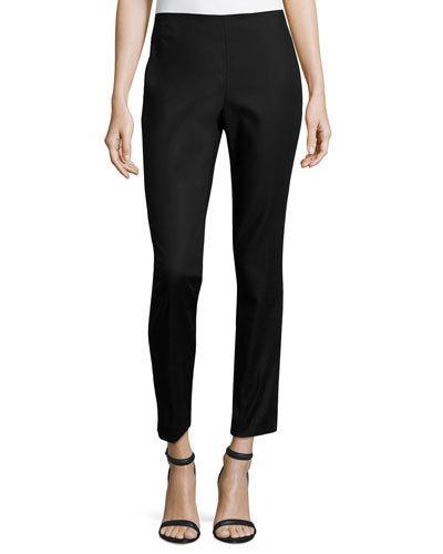 Twill Side-zip Pants, Rich Black