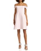 Off-the-shoulder Silk Faille Cocktail Dress