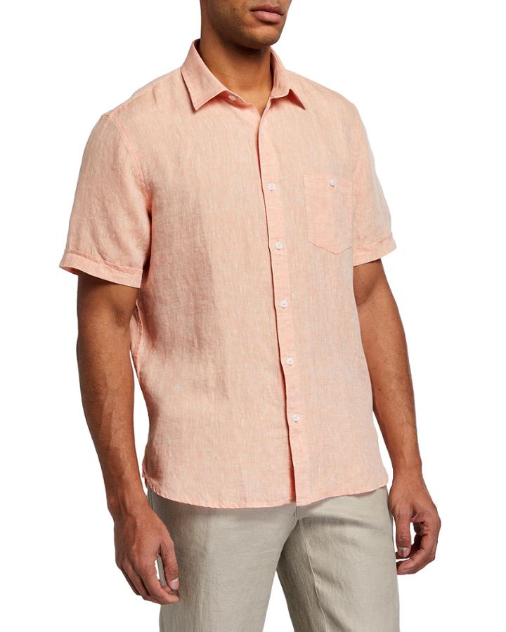 Men's Linen Chambray Short Sleeve