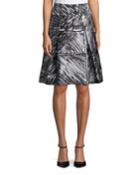 Scribbled-taffeta Modern Pleated
