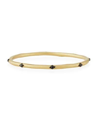 Old World Midnight Lacy Bangle Bracelet With Black Diamonds