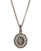 Bavna Labradorite & Diamond Pave Pendant Necklace, Women's,