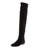 All I Need Over-the-knee Velvet Boot, Black