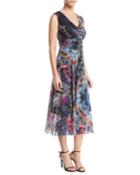 Multi Floral-print V-neck Dress