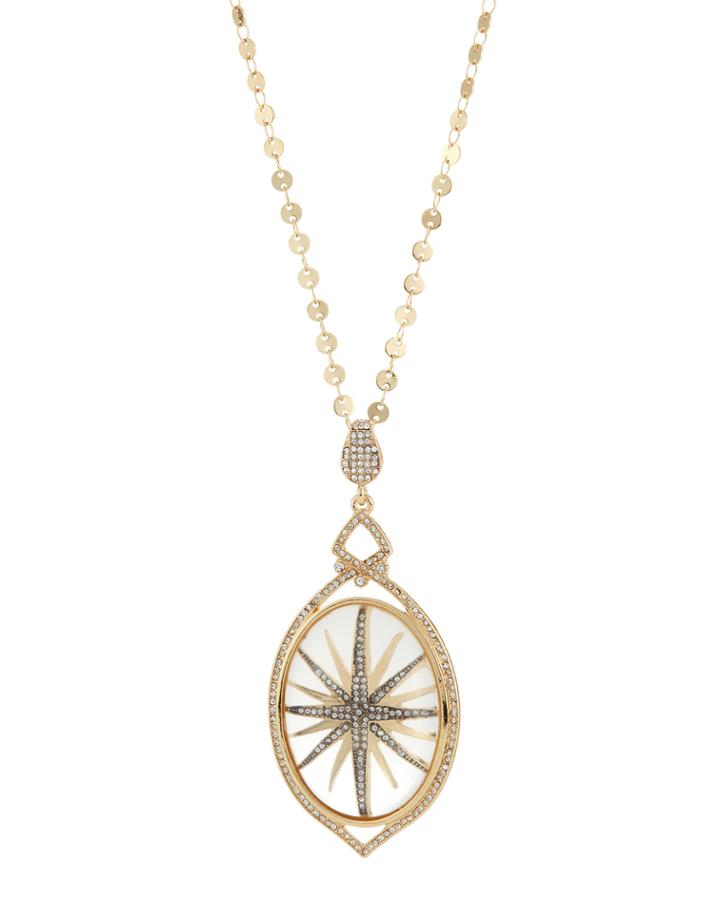 Crystal Starburst Pendant Necklace