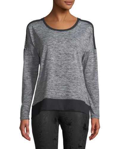 Alexa Mesh-shoulder Top