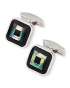 Black-glass & Mother-of-pearl Cuff