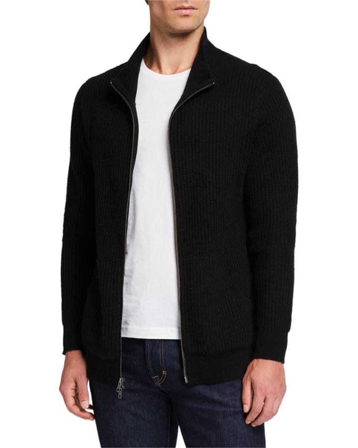 Men's Cashmere Thermal Zip-front Jacket