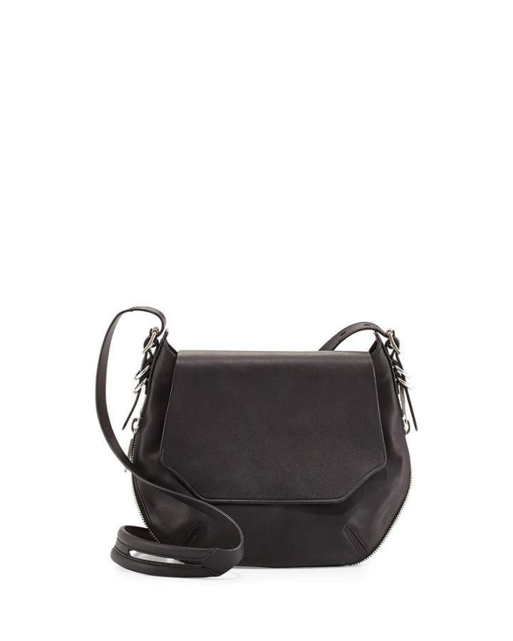 Bradbury Small Flap-top Crossbody Bag, Black
