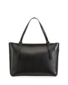 Eartha Leather Zip Tote Bag