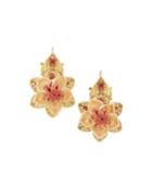 Filigree Open Flower Drop Earrings