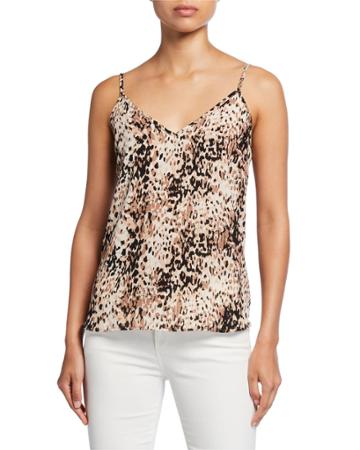 Animal-print V-neck Cami Top