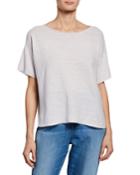 Boat-neck Short-sleeve Organic Linen Box