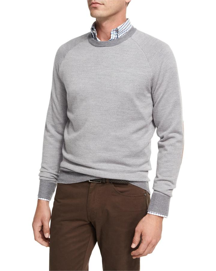 Solstice Elbow-patch Sweater,
