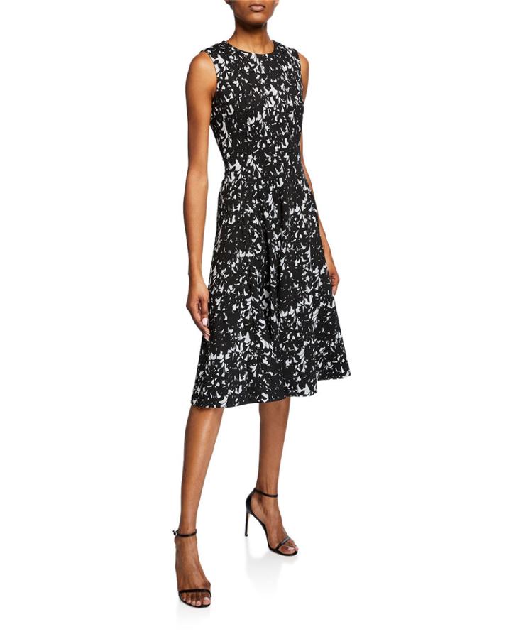 Floral Fit-and-flare Dress