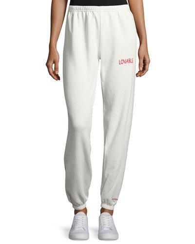 Fleece Comfy Pants, White
