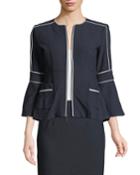 Jazz Zip Jacket W/ Contrast Piping
