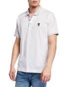 Men's Lucifer Contrast Skull Patch Polo