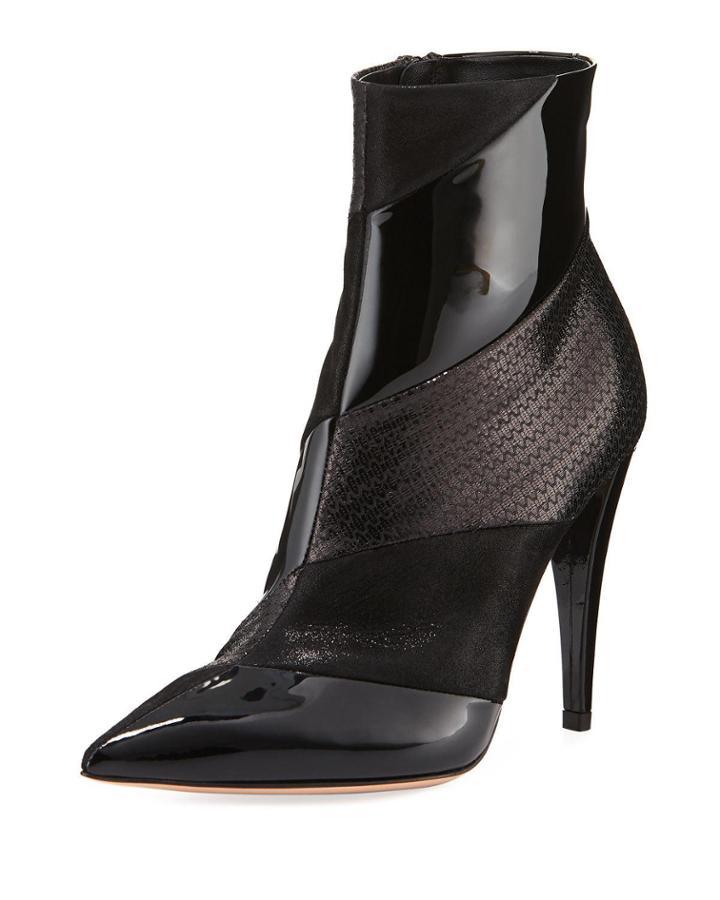 Multi-textile Metallic Booties