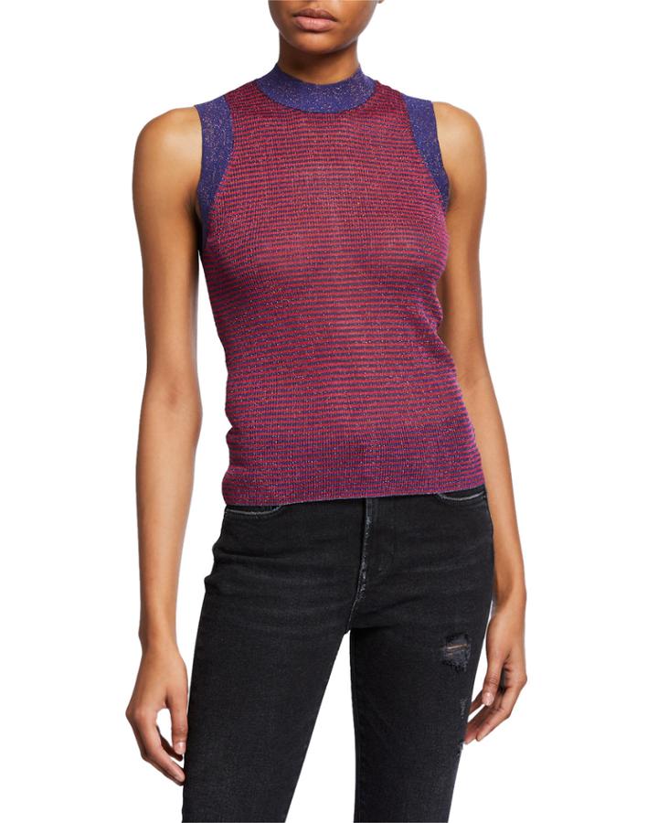 Raina Slim Ribbed Crewneck Tank Top