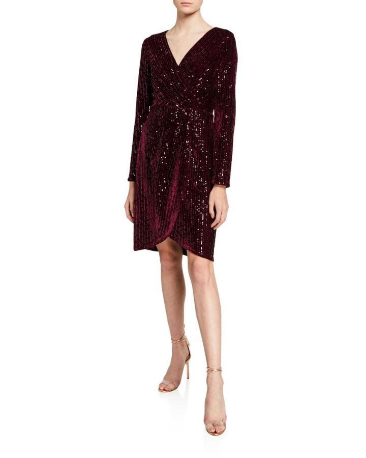 Faux Wrap Long Sleeve