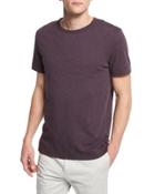 Gaskell Short-sleeve Crewneck T-shirt, Deep Rouge