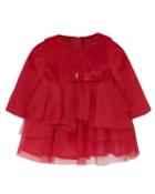 Girl's Tulle & Velvet Long-sleeve Dress, Size