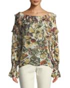 Once Upon A Time Floral-print Ruffled Top