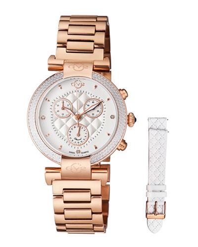 37mm Berletta Interchangeable Watch, Rose Golden