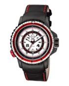 Contasecondi Men's Swiss Automatic Watch, Black/red