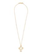 Happy Spirit 18k Yellow Gold Diamond Cross Necklace