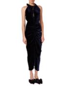 Hilo Ruched Velvet Halter
