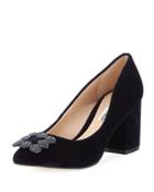 Adona Velvet Brooch Pump