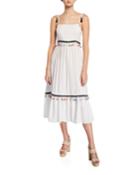 Coconut Cove Pompom-trim A-line Dress