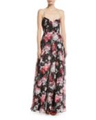 The Khoo Sleeveless Floral Bustier Gown With