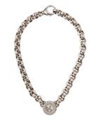 Estate 18k Diamond Link Pendant Necklace