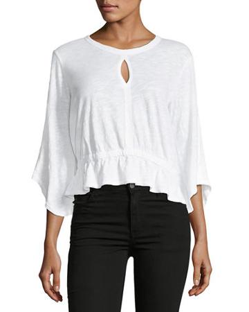 Key Hole Neck Elastic Waist