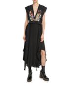 V-neck Patchwork Dress