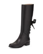Leather Ascot Lace-back Boots