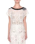 Short-sleeve Crewneck Macrame