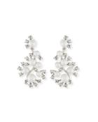 Pearly Crystal Statement Earrings