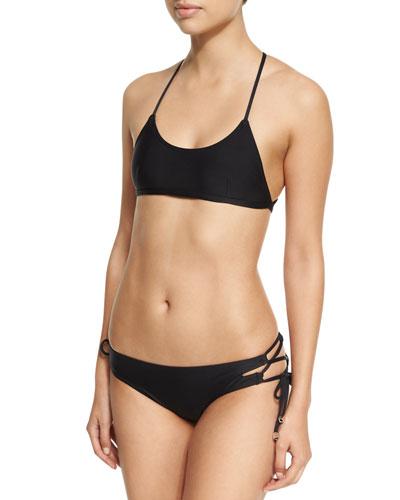 Strappy Back Yoga Two-piece Bikini, Black