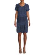 Plus Size Mixed Berry Georgette Short-sleeve