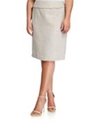 Tweed Sheath Knee-length Skirt,
