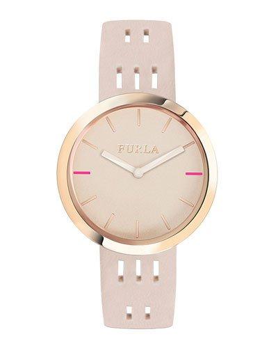 34mm Capriccio Leather Watch, Pink